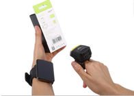 Μίνι ανιχνευτής γραμμωτών κωδίκων δαχτυλιδιών δάχτυλων φορητός, φορετός αναγνώστης γραμμωτών κωδίκων Bluetooth 1D